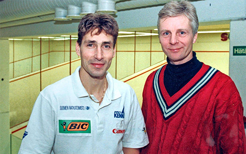 Sami and his coach Hannu Mäkinen